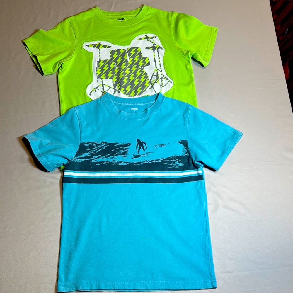 Gymboree Kids - Boy’s Graphic Tees Set of 2 - Green and Blue